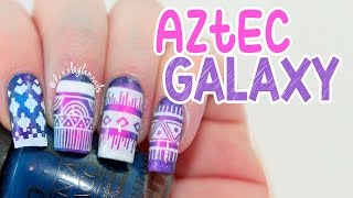 nail galaxy tutorial aztec nails designs tutorials diy