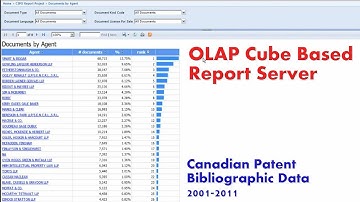 OLAP cube report server demo: Canadian Patent Bibliographic Data 2001-2011