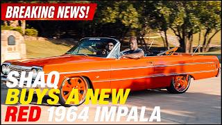 Shaq Receives His One-of-One Red 1964 Impala4 Impala Delivery Youtube
