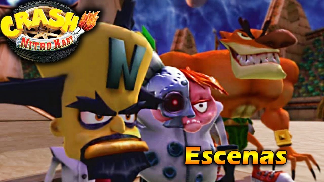 Crash Nitro Kart Todas Las Escenas Equipo Cortex YouTube