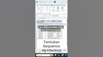Cara mengurutkan Data dari Kiri ke Kanan #excel #exceltips #exceltricks