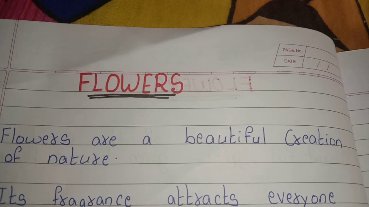 essay on flowers names