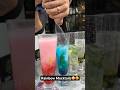 Rainbow mocktails indian food