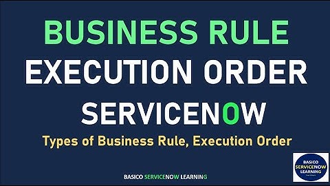 BUSINESS RULE EXECUTION ORDER IN SERVICENOW | TYPES OF BUSINESS RULE IN SERVICENOW
