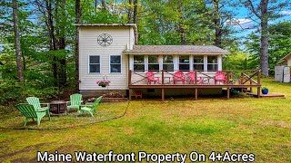 Maine Waterfront Property For Sale 533 Acre Pond ME Real Estate For Sale Lake Cottage