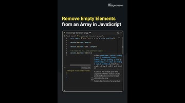 Remove Empty Elements from an Array in JavaScript