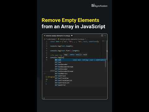 Remove Empty Elements from an Array in JavaScript