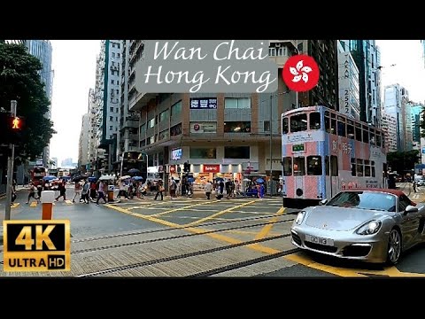 [4k] Walking Tour at Johnston Road Wan Chai Hong Kong - YouTube