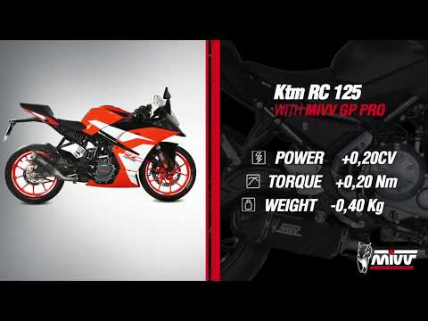 SILENCIEUX MIVV GP PRO CARBONE KTM RC 125 2017-2020 vidéo