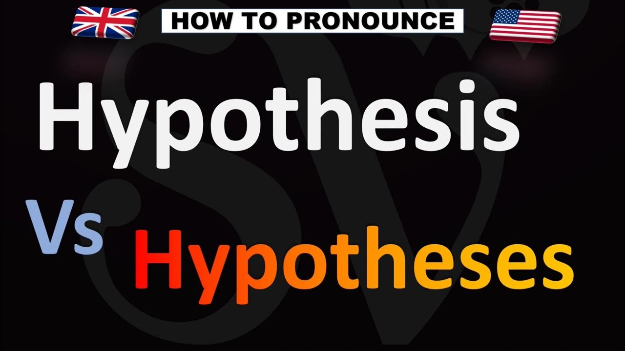 how to pronounce hypothesis plural