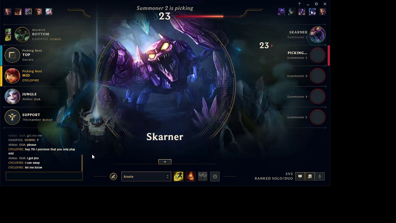 Champ Select Bug