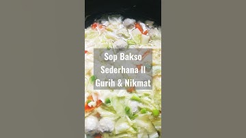 Sop Bakso Sederhana ll Gurih & Nikmat #short
