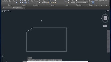 AutoCAD 2018 Tutorial for Beginners   #16  HOW TO USE CHAMFER COMMAND