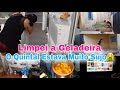 Descongelei a geladeira | Dia de limpeza no quintal| O quintal estava muito sujo 😥