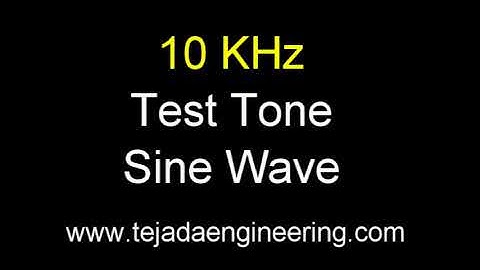 10KHz Test Tone Sine Wave - One Hour