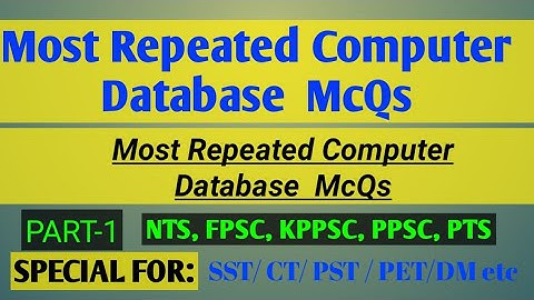 Computer Database McQs Part 1