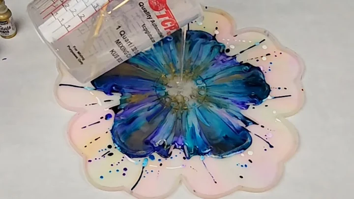 Alcohol Ink and Resin Bowl with Peacock Colors