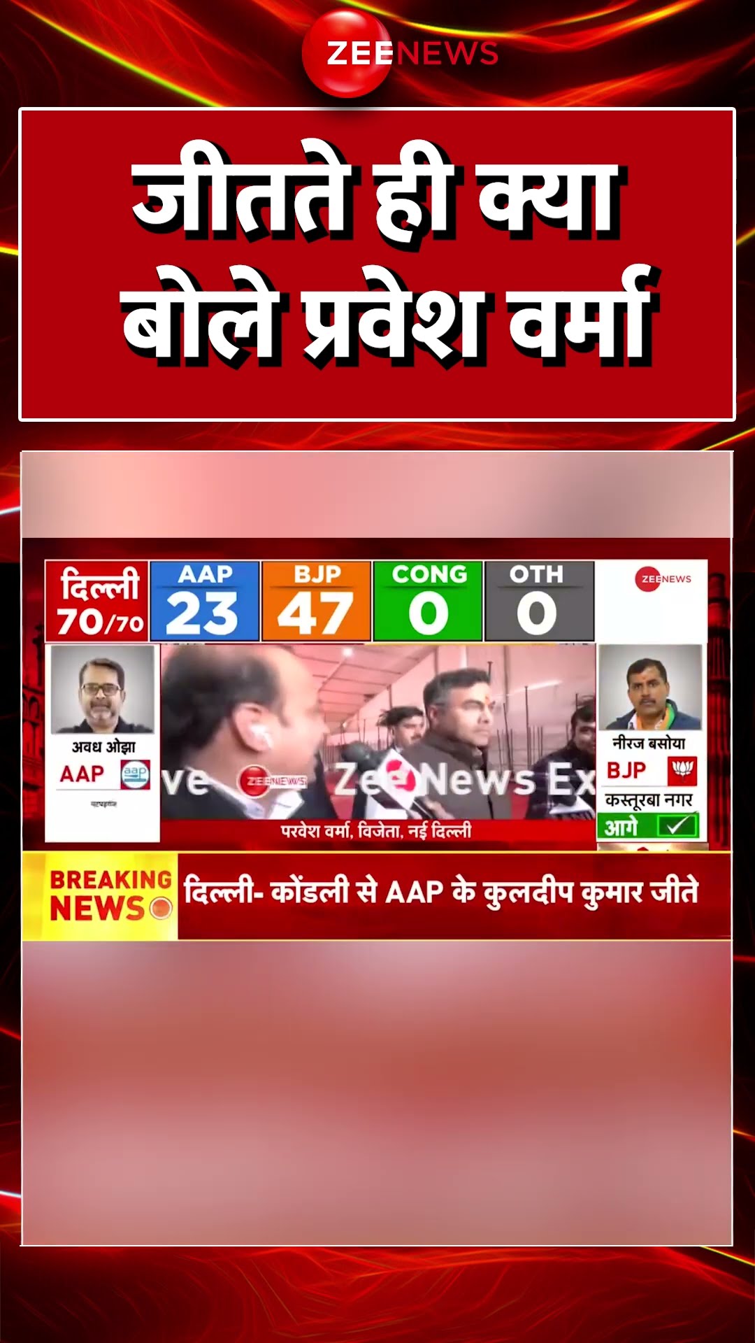 Delhi Election Results 2025: जीतते ही क्या बोले प्रवेश वर्मा #shorts #congress #praveshverma