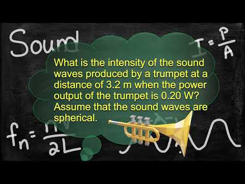 Physics Sound Problem Walk-Through I=P/A - Solving Intensity Problems 1