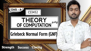 Griebeck Normal Form in Tamil | GNF in Tamil | CFG into GNF in Tamil Theory of computation in Tamil