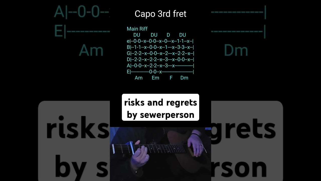 risks and regrets by sewerperson- Acoustic Guitar Tab 
