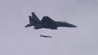 ROK Air Force - Rare F-15K Fighter SLAM-ER Guided Missile Live Firing [1080p]