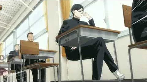 Removing chair when we sit. Sakamoto desu ka