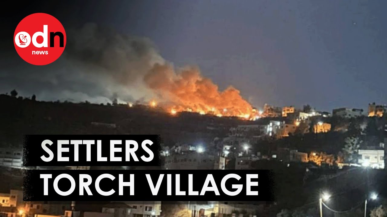 Mob of Israeli Settlers ATTACK and Torch West Bank Village