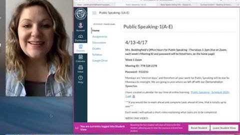 Public Speaking Week 1 Instruction Video