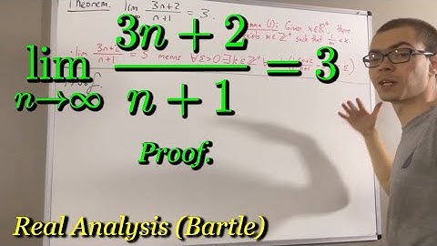 Limit of (3n+2)/(n+1) = 3 Proof [ILIEKMATHPHYSICS