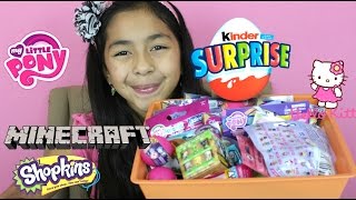 monday blind bag bin kinder surprise eggs hello kittymlp minecraft lpsb2cutecupcakes