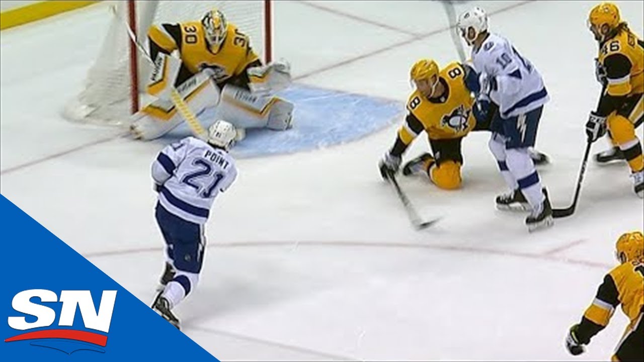 Lightning's Point Scores Natural Hat Trick, Mounts Comeback Vs. Penguins