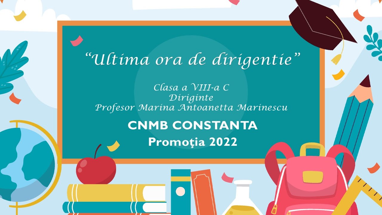 🎓 Emotionant: Ultima ora de dirigentie, Cls. 8C, Colegiul National Mircea cel Batran Constanta