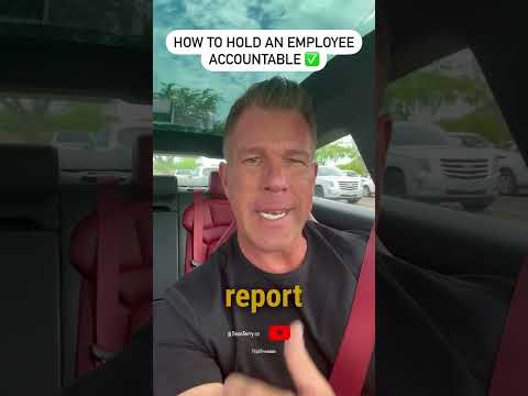 How to hold an employee ACCOUNTABLE ✅