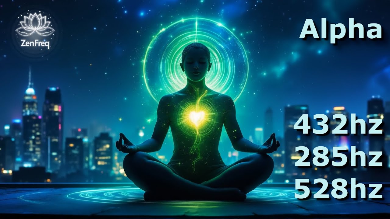 432Hz Meditation Music | 285Hz & 528Hz Alpha Brainwave Entrainment (60‑Minute Session)