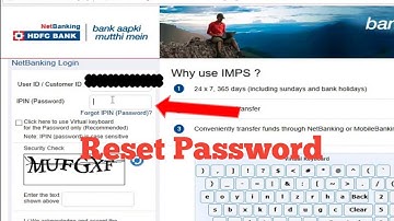 How to Forget or Reset Hdfc Net banking password (IPIN) in Tamil