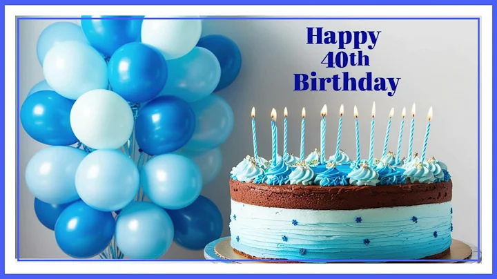 Happy 40th Birthday - TV Art - Screensaver - Wallpaper - Frame Art - Birthday Cake - Birthday Party