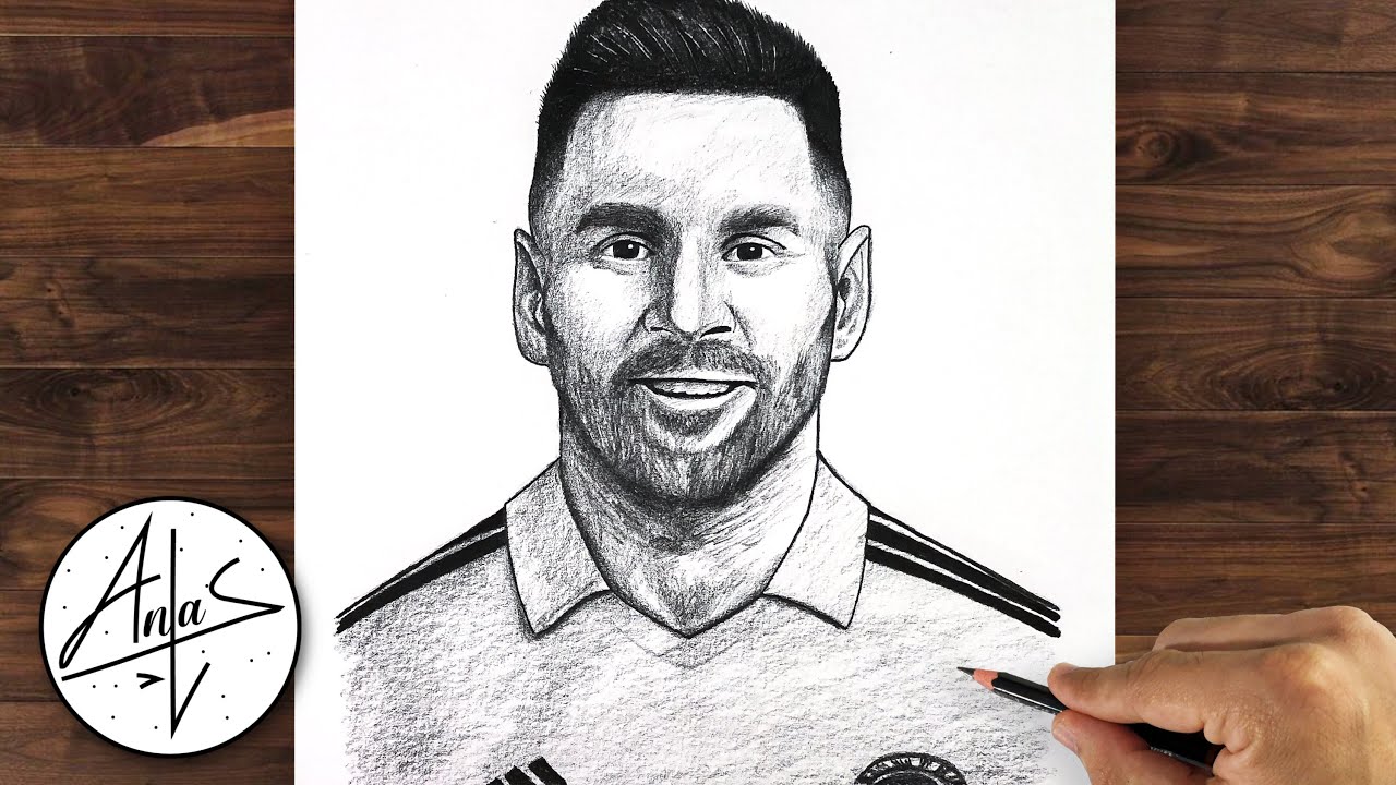 Lionel Messi Silhouette Portrait by only1tosse | Messi drawing, Drawings,  Line art drawings