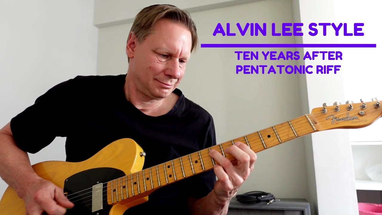 Alvin Lee & Ten Years After Style Pentatonic Guitar Riff in A
