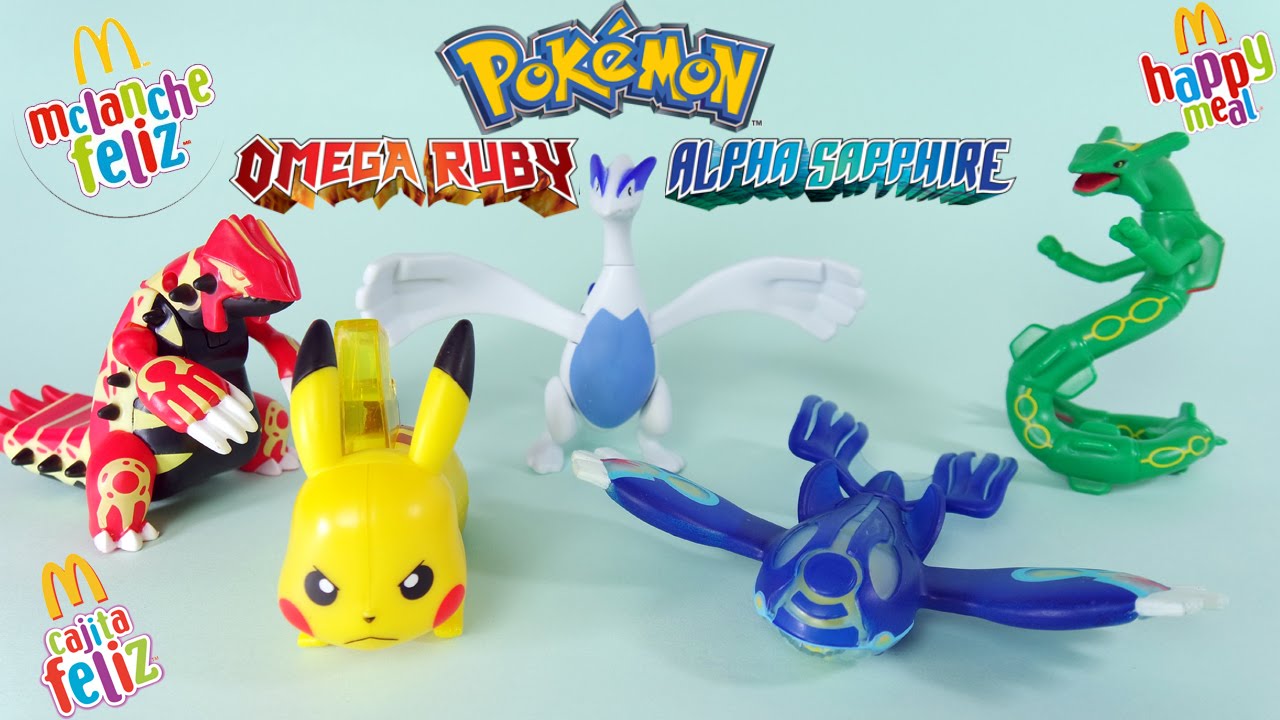 Pokémon Omega Ruby e Alpha Sapphire - McDonald's McLanche Feliz - JUNHO  2016 - brinquedo toys 