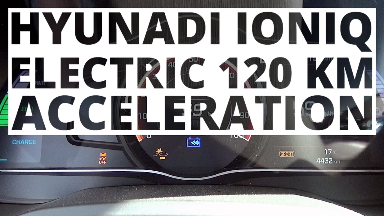 Hyundai IONIQ Electric 120 hp (AT) - acceleration 0-100 km/h - YouTube