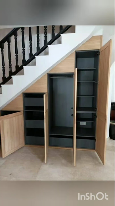 Desain kabinet tangga | desain kabinet bawah tangga | desain lemari bawah tangga