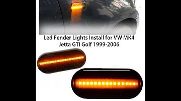1999 - 2005 MK4 Golf Jetta side marker light removal and LED replacement install  VW Volkswagen