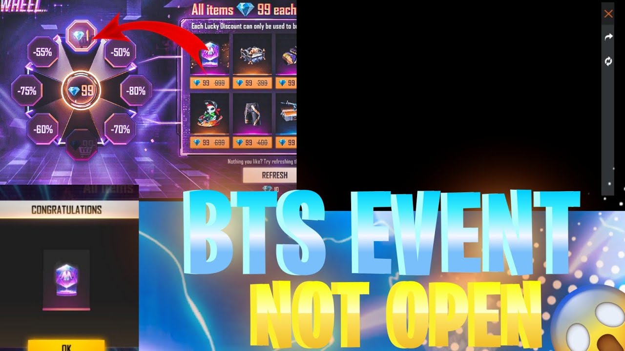 BTS EVENT NOT OPEN 🥺 GARENA  SCAM WITH ME 🙏