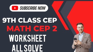 9th Class Math CEP Assignment 2 Math Class 9th Math Worksheet 2 CEP 2025 Math PSEB