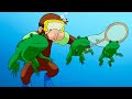 水中の生き物たち! 🐵 おさるのジョージ