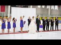 Amazing Hockey Rink Wedding Ceremony  - Hockey Theme #iceskating #rinkwedding  #wedding