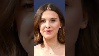 celebs as the opposite gender #milliebobbybrown #justinbieber #angelinajolie #donaldtrump #shorts