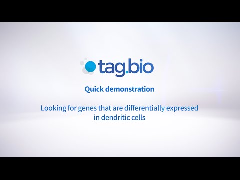 Single cell gene expression UMAP and clustering analysis app demo - video from Tag.bio