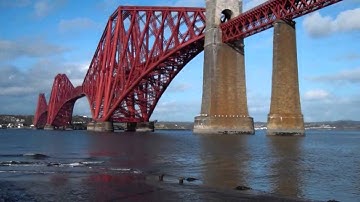 Autumn Forth Bridges Firth Of Forth Scotland